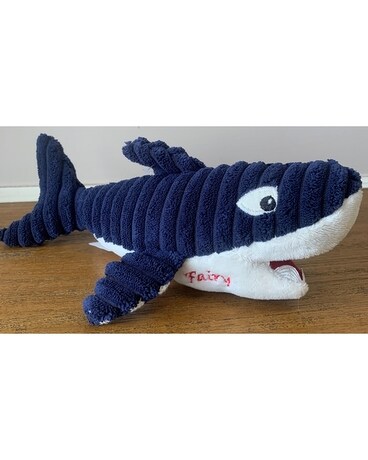 Shark Tooth Fairy Pillow size, inches height and inches wide.
