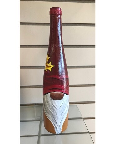 Burgundy Hat size, inches height and inches wide.