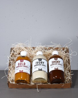 BBQ Trio Collection size, inches height and inches wide.