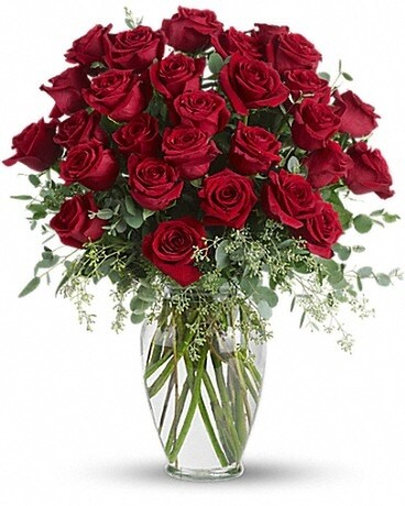 Standard dozen and half roses size, inches height and inches wide.