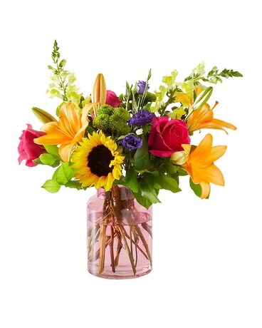 Blush Vase size, inches height and inches wide.