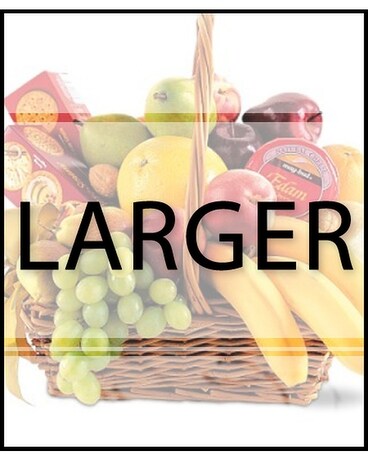 Larger size, inches height and inches wide.
