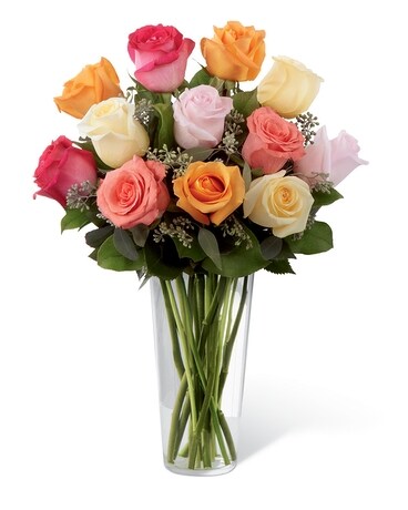 18 Roses size, inches height and inches wide.