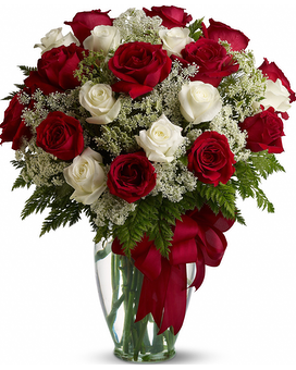 24 Roses (Shown) - Includes Free Card size, inches height and inches wide.