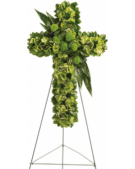 24" Cross size, inches height and inches wide.