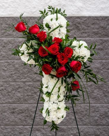Cross With A Swag size, inches height and inches wide.