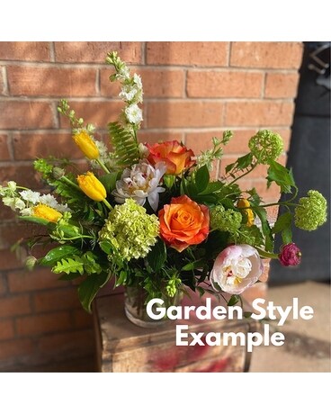 Loose & Airy (Garden Style) size, inches height and inches wide.