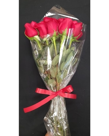 1 Dozen Red Roses size, inches height and inches wide.