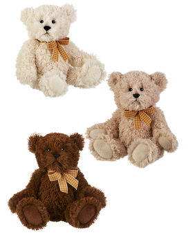 As Shown each bear size, inches height and inches wide.