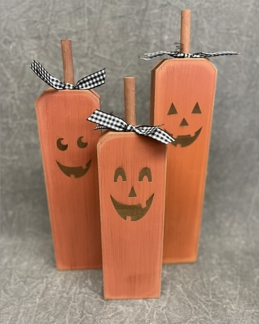 Small Pumpkin size, inches height and inches wide.