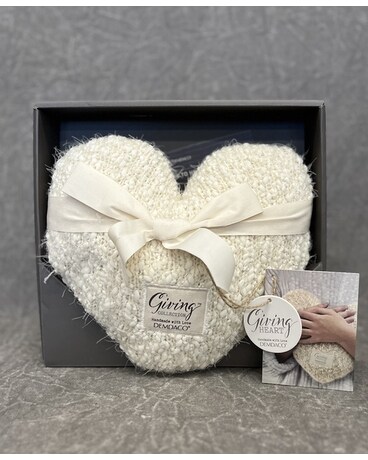 Ivory Heart size, inches height and inches wide.