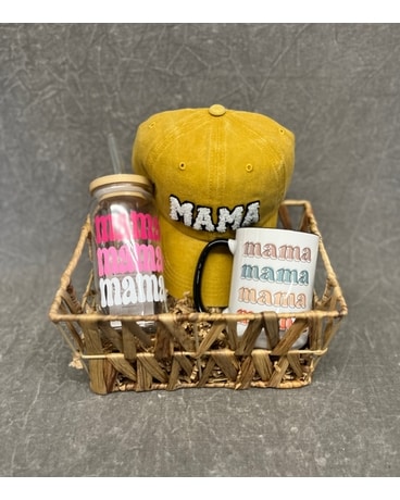 Gift Basket with Yellow Hat size, inches height and inches wide.