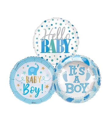 3 Balloons size, inches height and inches wide.