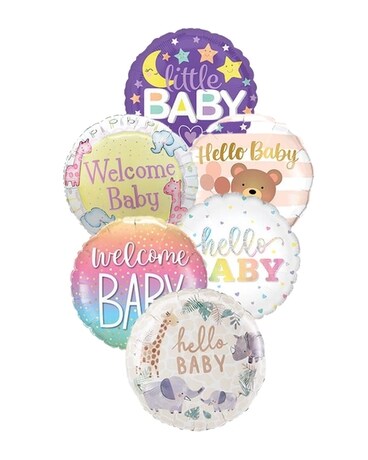 6 Balloons size, inches height and inches wide.