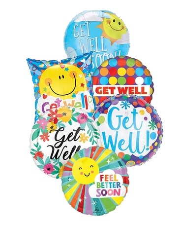 6 Balloons size, inches height and inches wide.