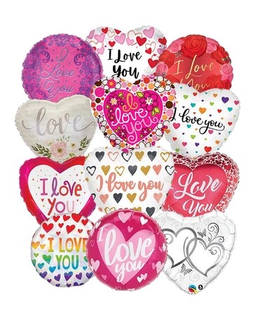 12 Balloons size, inches height and inches wide.