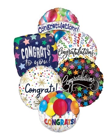 6 Balloons size, inches height and inches wide.