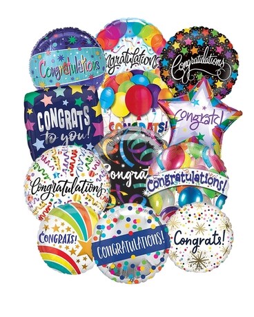 12 Balloons size, inches height and inches wide.