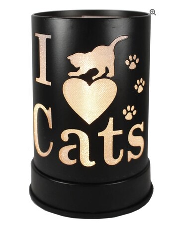 Cat Love Lantern Warmer size, inches height and inches wide.