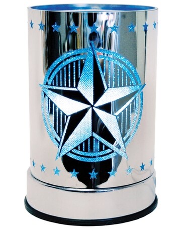 Cowboy Star Lantern Warmer size, inches height and inches wide.