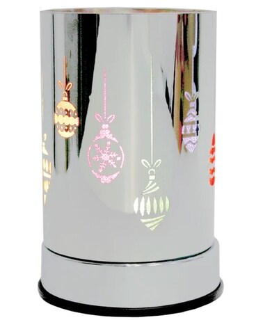 Festive Ornaments Lantern Warmer size, inches height and inches wide.