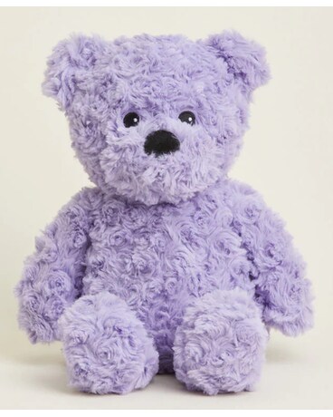 Purple Curly Bear size, inches height and inches wide.