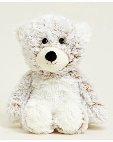 Brown Marshmallow Bear size, inches height and inches wide.