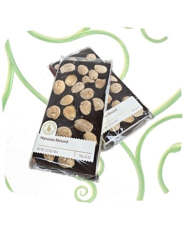 Marcona Almond size, inches height and inches wide.