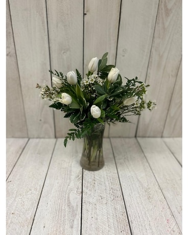 White size, inches height and inches wide.