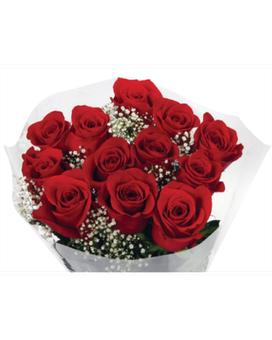 18 Red Roses size, inches height and inches wide.