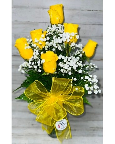 Yellow size, inches height and inches wide.