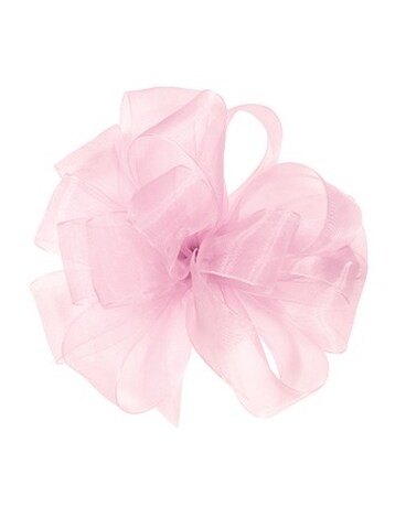 w/ Lt. Pink Ribbon size, inches height and inches wide.