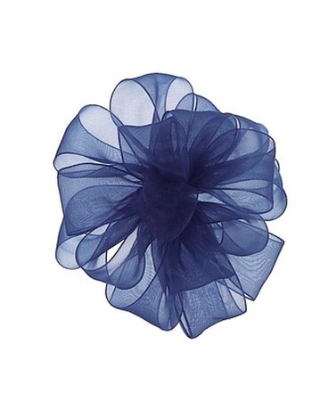 w/ Navy Ribbon size, inches height and inches wide.