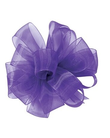 w/ Purple Ribbon size, inches height and inches wide.