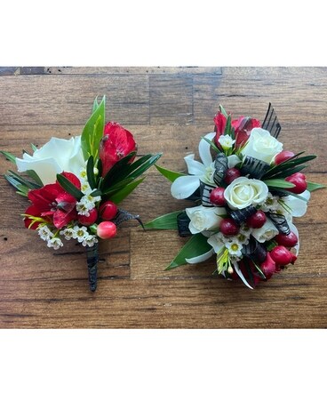 Corsage size, inches height and inches wide.