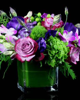 More Flowers & Larger Vase size, inches height and inches wide.
