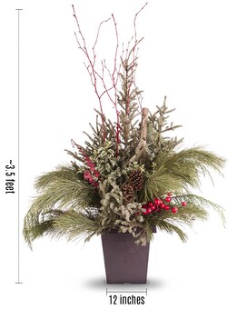 3 Pots size, inches height and inches wide.