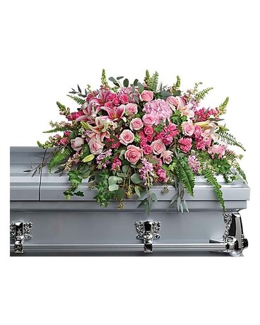 1/2 Casket Spray (Shown) size, 27 inches height and 41 inches wide.