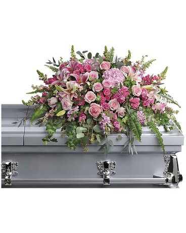 Full Casket Spray size, 27 inches height and 60 inches wide.