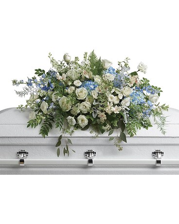 Full Casket Spray size, inches height and inches wide.