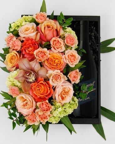 With Red Wine size, inches height and inches wide.