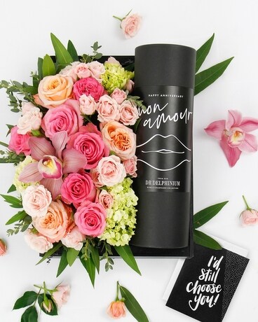 With Rosé Wine size, inches height and inches wide.