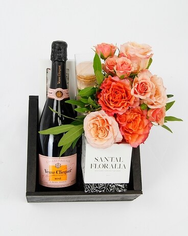 Lavish with Rosé Champagne size, inches height and inches wide.