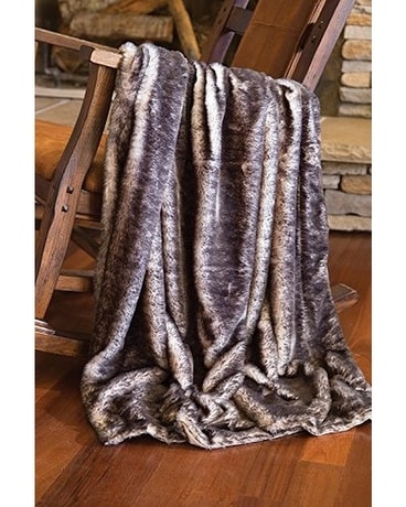 Fox - 50" x 60", Dark Grey/Tan size, inches height and inches wide.
