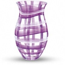 Teleflora's Lavender Plaid Tulip Bouquet Vase