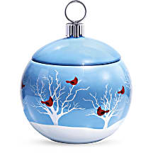 Teleflora's Cardinals In The Snow Ornament Vase