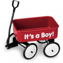 Baby's Wow Wagon by Teleflora - Boy Vase