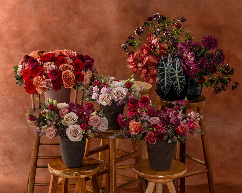 A display of a holiday home with a festive fireplace
