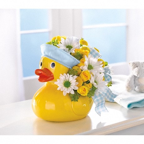 Teleflora's Ducky Delight - Boy (T34-3A) Flower Arrangement