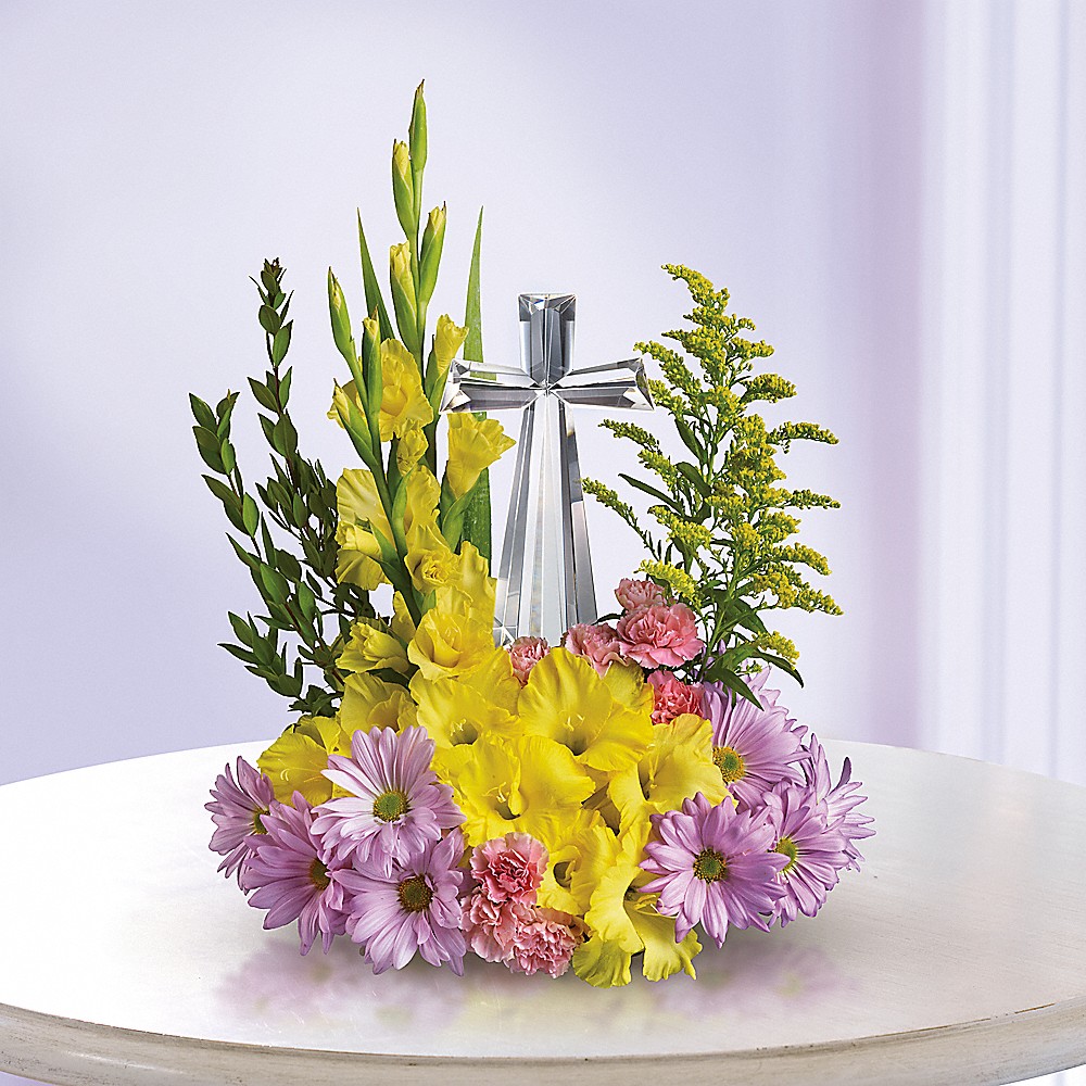 Teleflora's Crystal Cross Bouquet - by White's Flowers